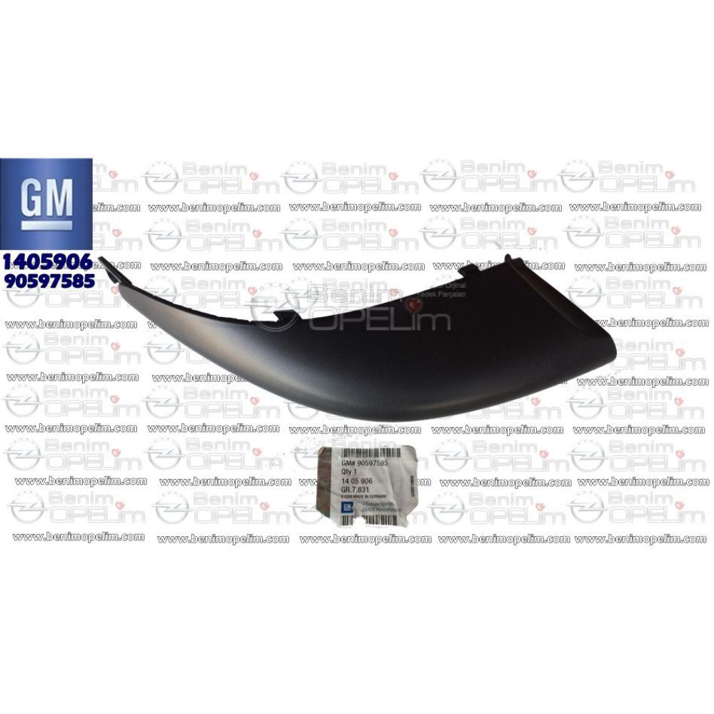 Product Code : 1405906 - Opel Astra G, Zafira A Rear Bumper End Plastic GM Genuine 1405906 - 90597585