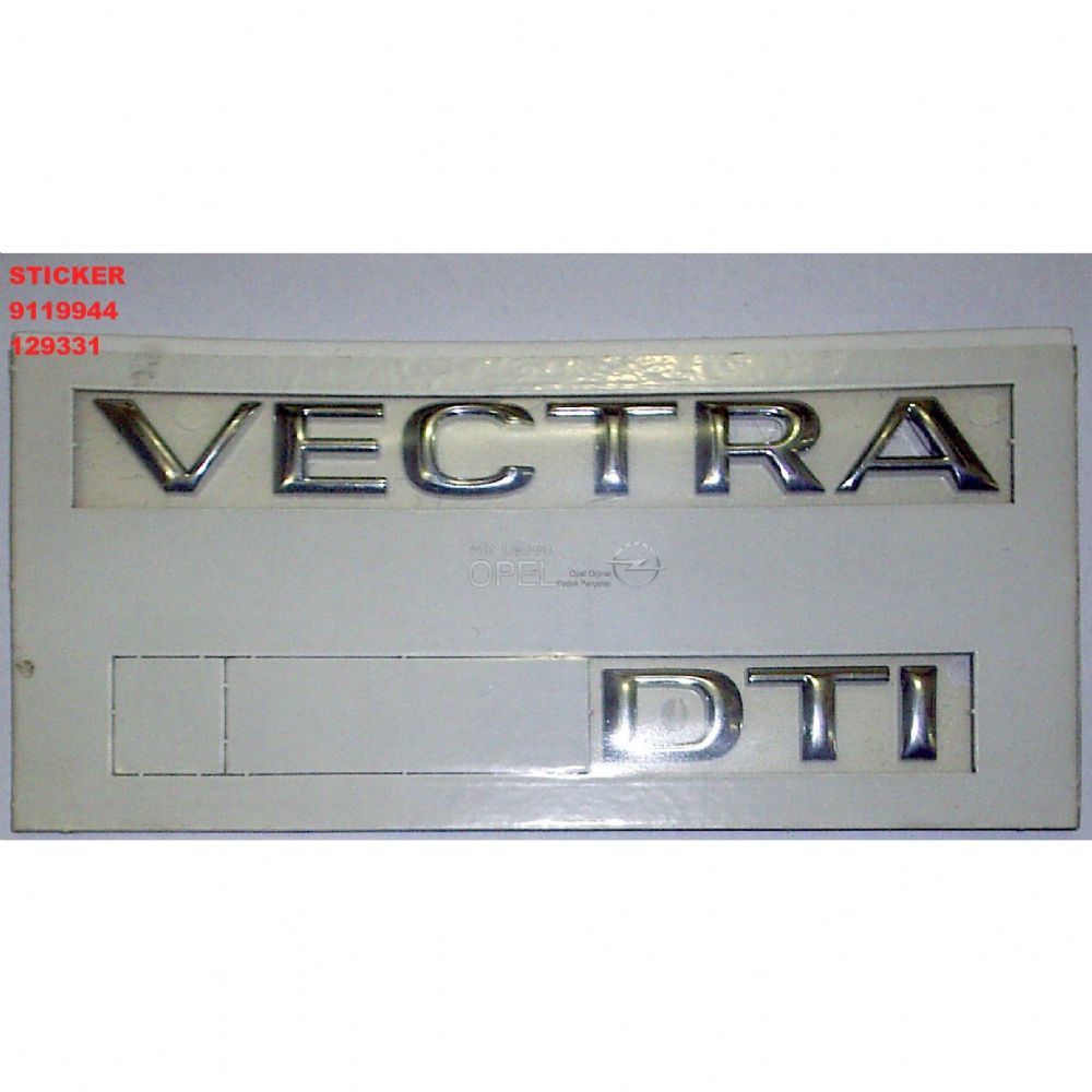 Opel Vectra B Rear Boot Cover Vectra DTI Lettering GM Original 9119944 - 129331