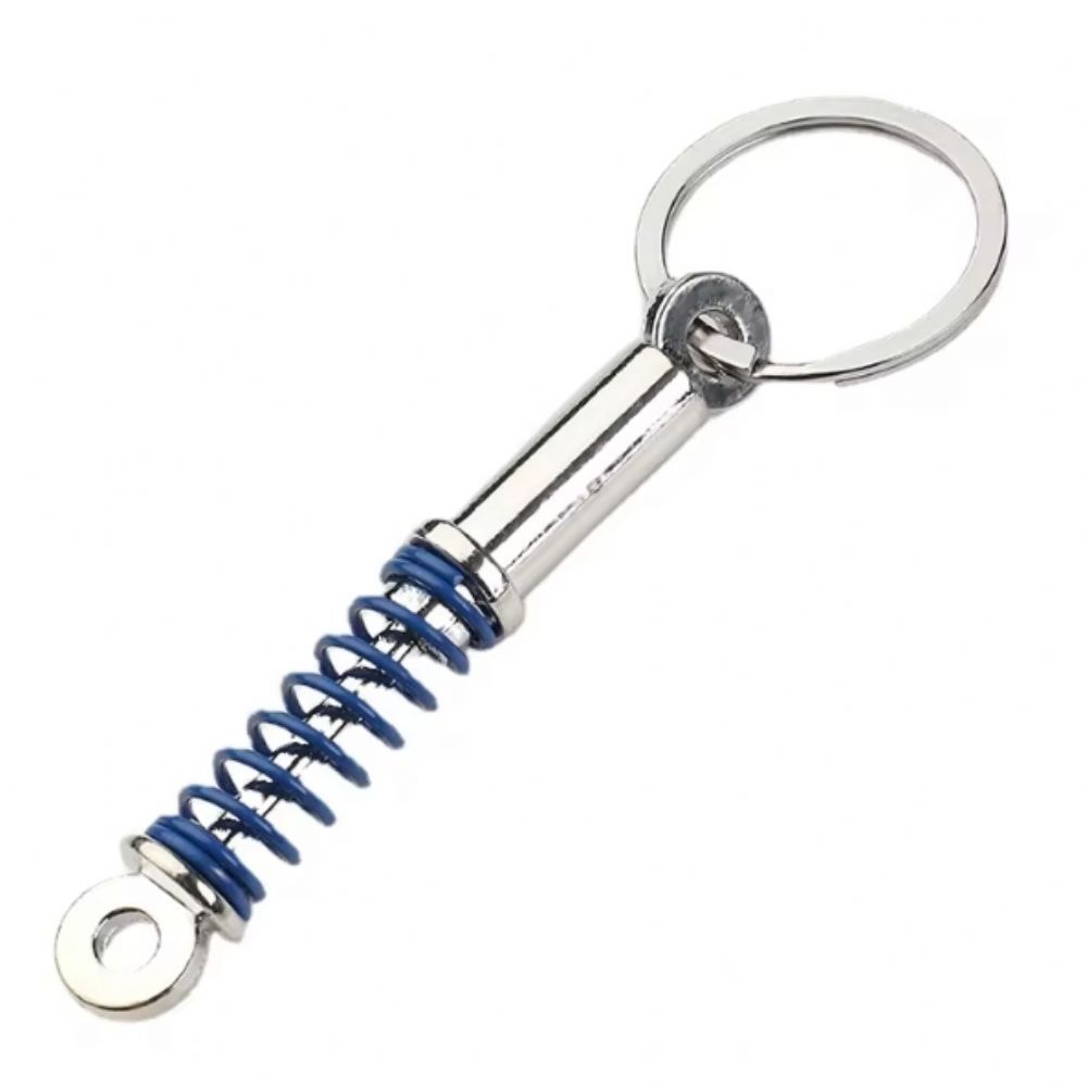 Product Code : ANH037 - Automobile Chrome/Blue Colour Shock Absorber Keychain (Metal Volume) Universal Accessory 1st Class Quality ANH037