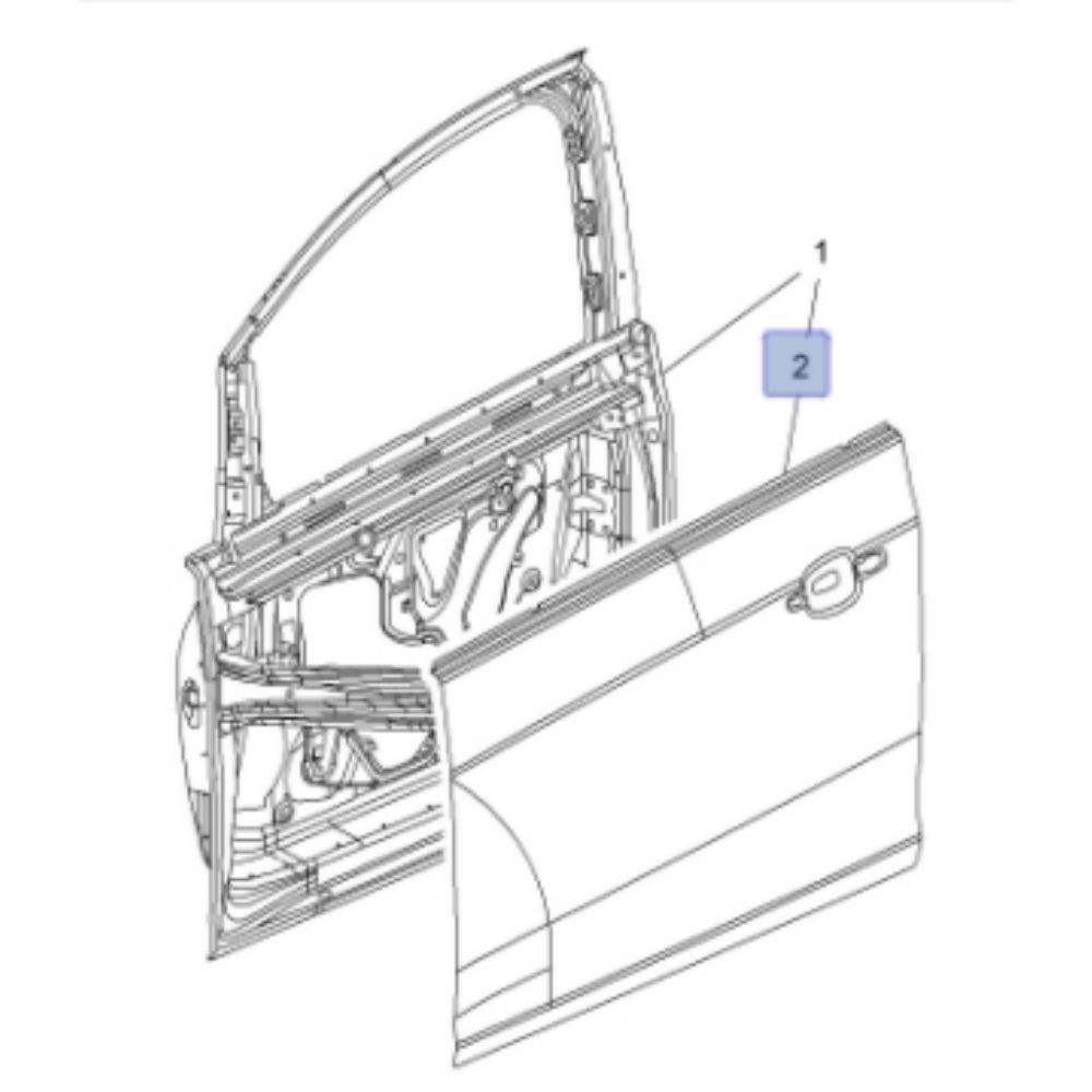 Product Code : 13285615 - Opel Astra J Right Front Door Sheet GM Original 13285615 - 128101