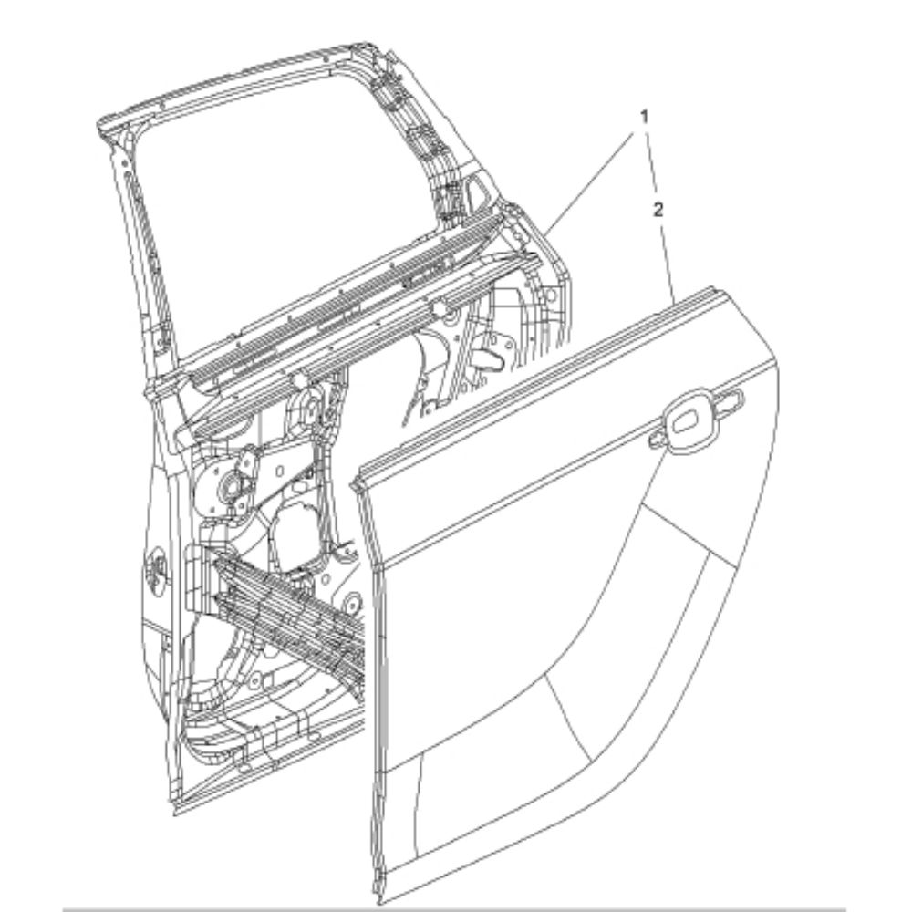 Product Code : 13285618 - Opel Astra J Left Rear Door Sheet GM Original 13285618 - 128102