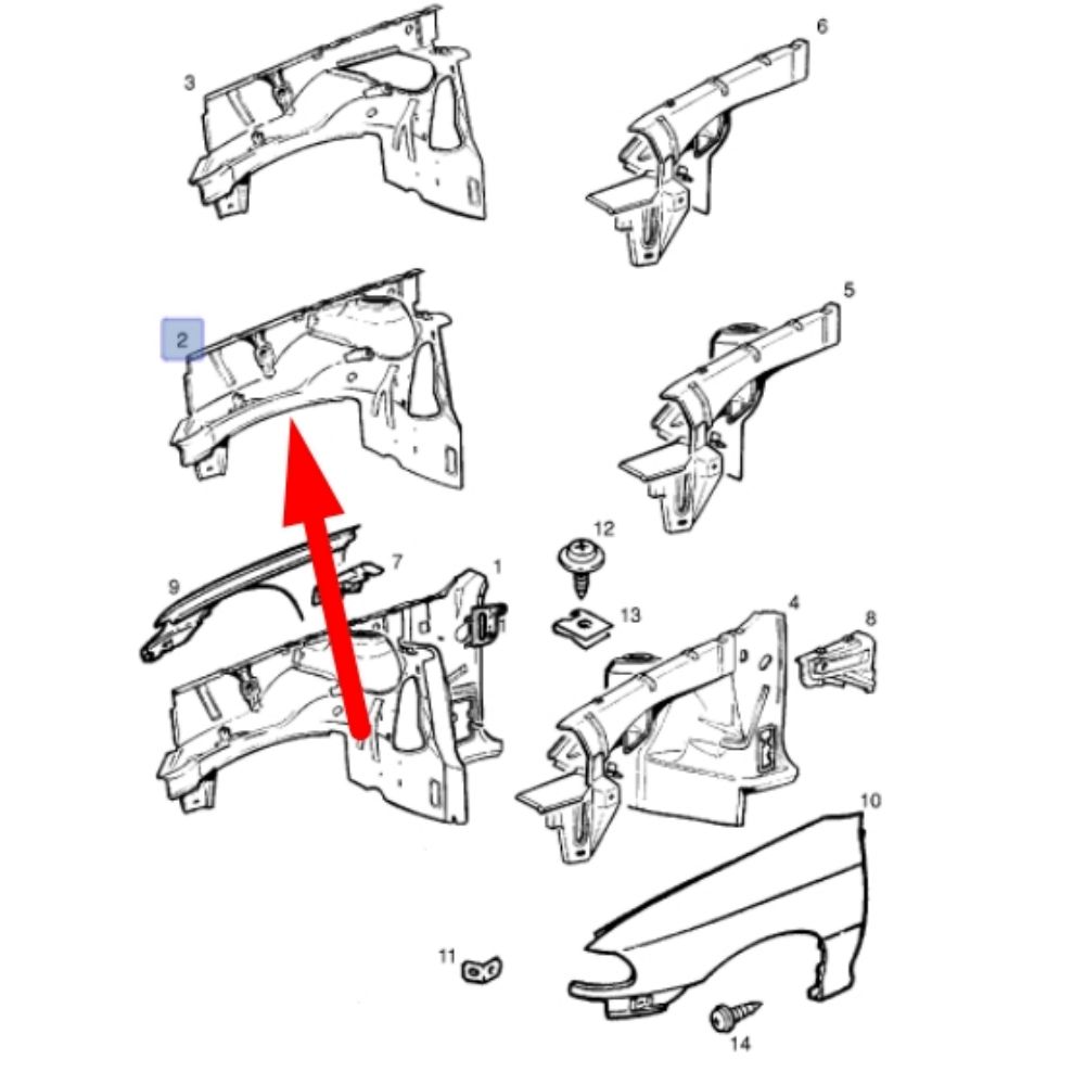 Product Code : 1110040 - Opel Astra F Right Front Strut GM Genuine 1110040 - 90449082