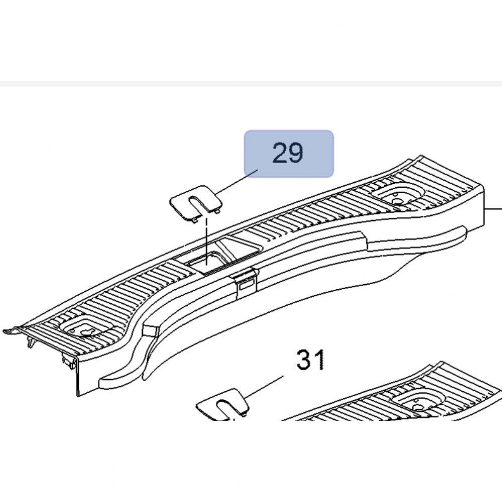 Product Code : 94516778 - Opel Mokka Rear Boot Lock Striker Cover GM Genuine 94516778