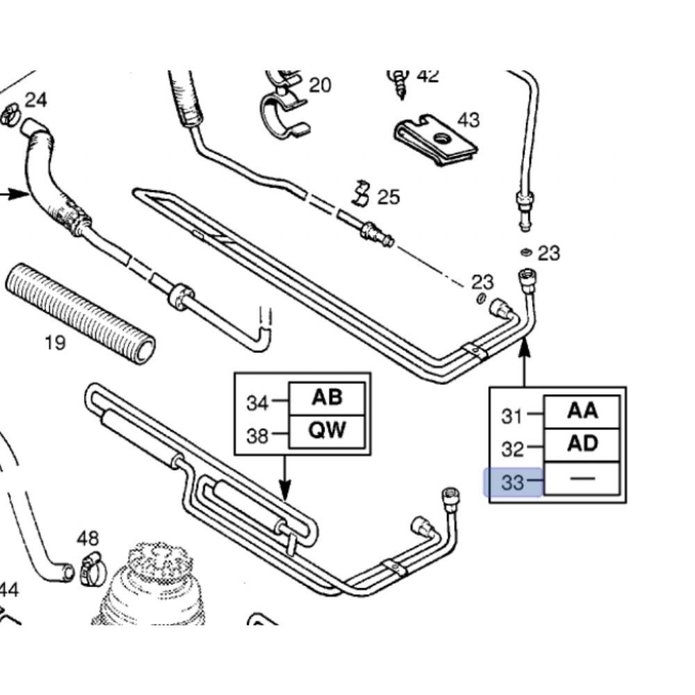 Opel Vectra A Steering Pipe Bracket GM Genuine 90373853 - 951863