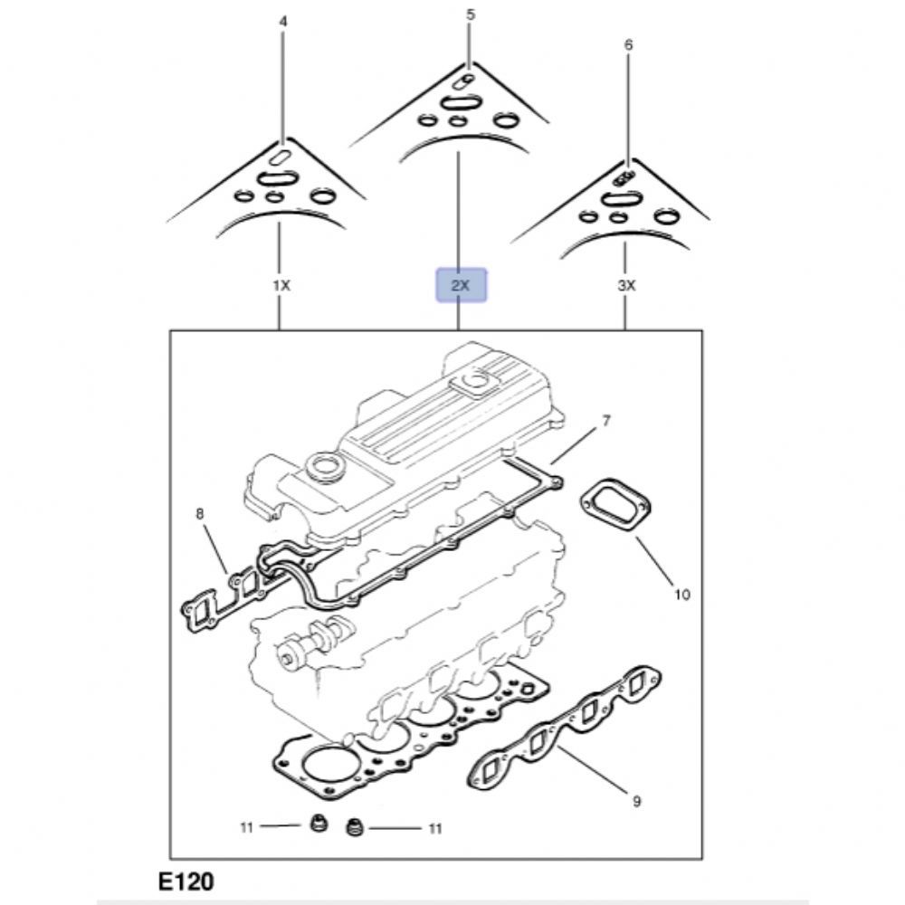 Tool Gasket Opel Corsa B, Combo B, Vectra B (X17DT) Elring Brand 1606747 - 97074160