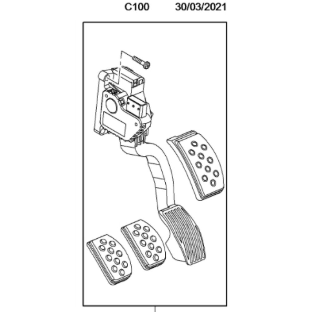 Product Code : 13444183 - Opel Corsa E Gas, Brake And Clutch Pedal Kit Complete GM Original 13444183 - 13444182