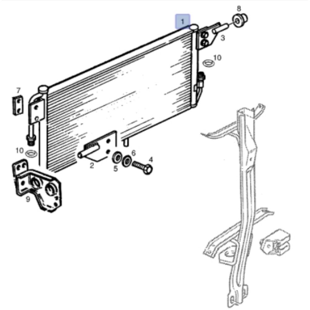 Product Code : 91148375 - Opel Frontera A Air Conditioning Radiator (Condenser) GM Original 91148375 - 1850030