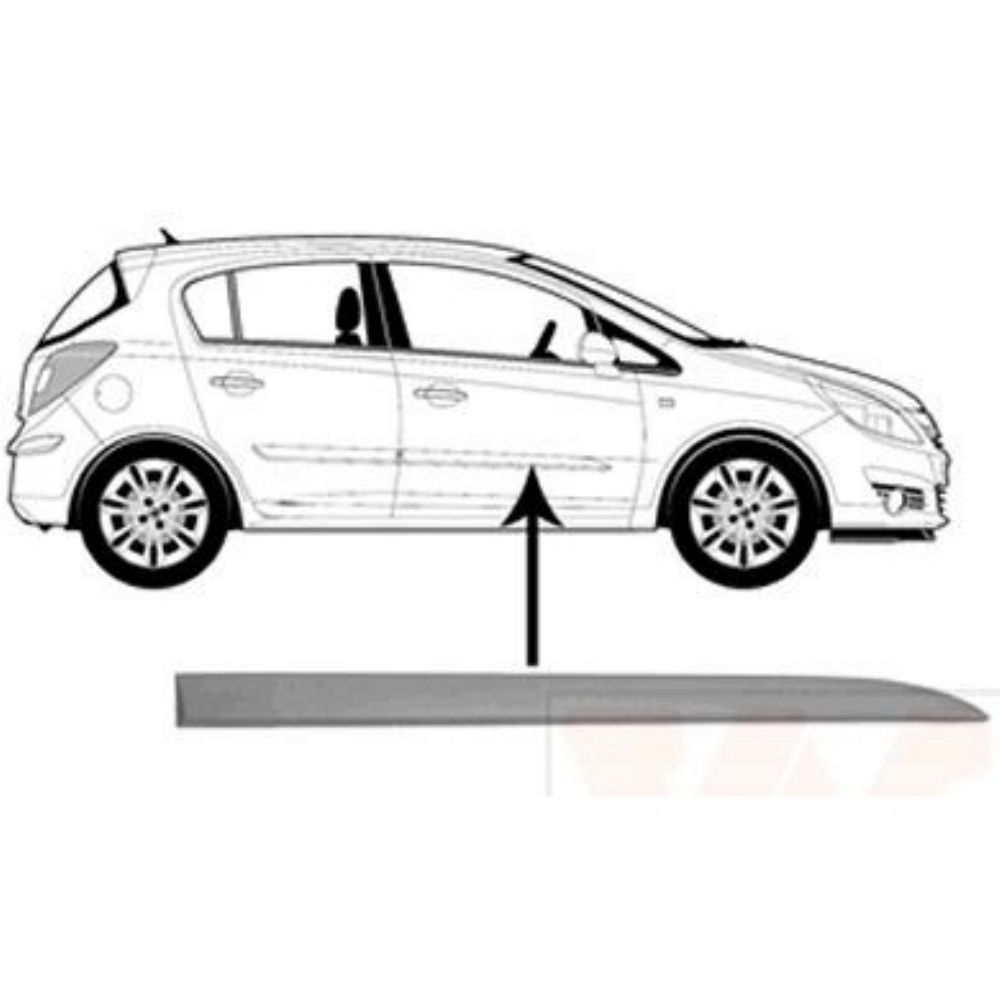 Product Code : 5172445E - Opel Corsa D Right Front Door Band (Lath) 5-Door Lined 1st Class Quality 5172445 - 13188299