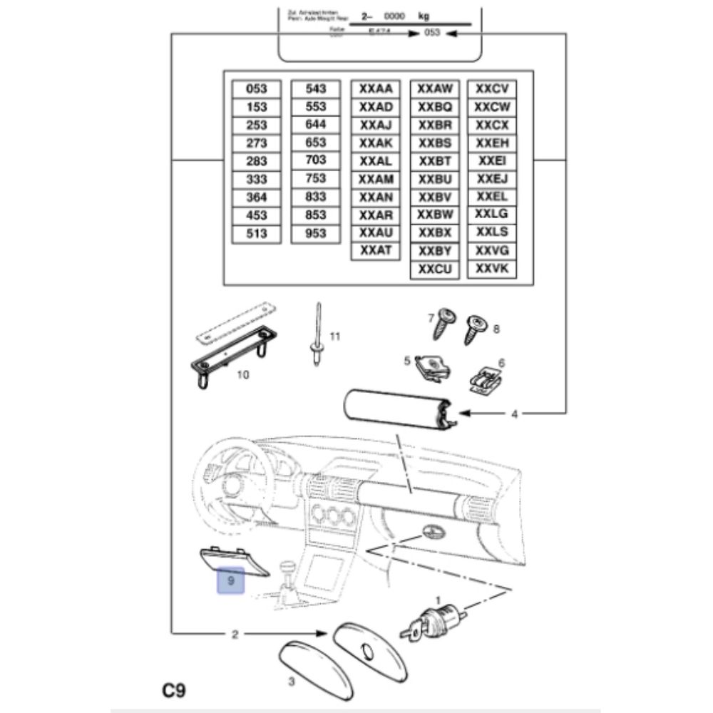 Opel Corsa B Fuse Box Cover GM Genuine 90437965