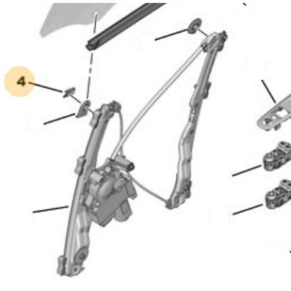 Product Code : 3643744 - Peugeot 3008, 308 / Opel Grandland Window Holder GM Genuine 3643744 - 9800731480