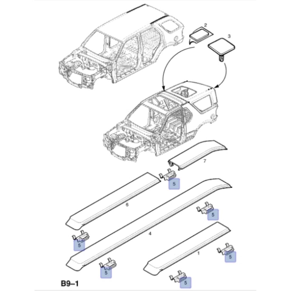 Product Code : 97124470 - Opel Frontera B Roof Slat Clip GM Genuine 97124470