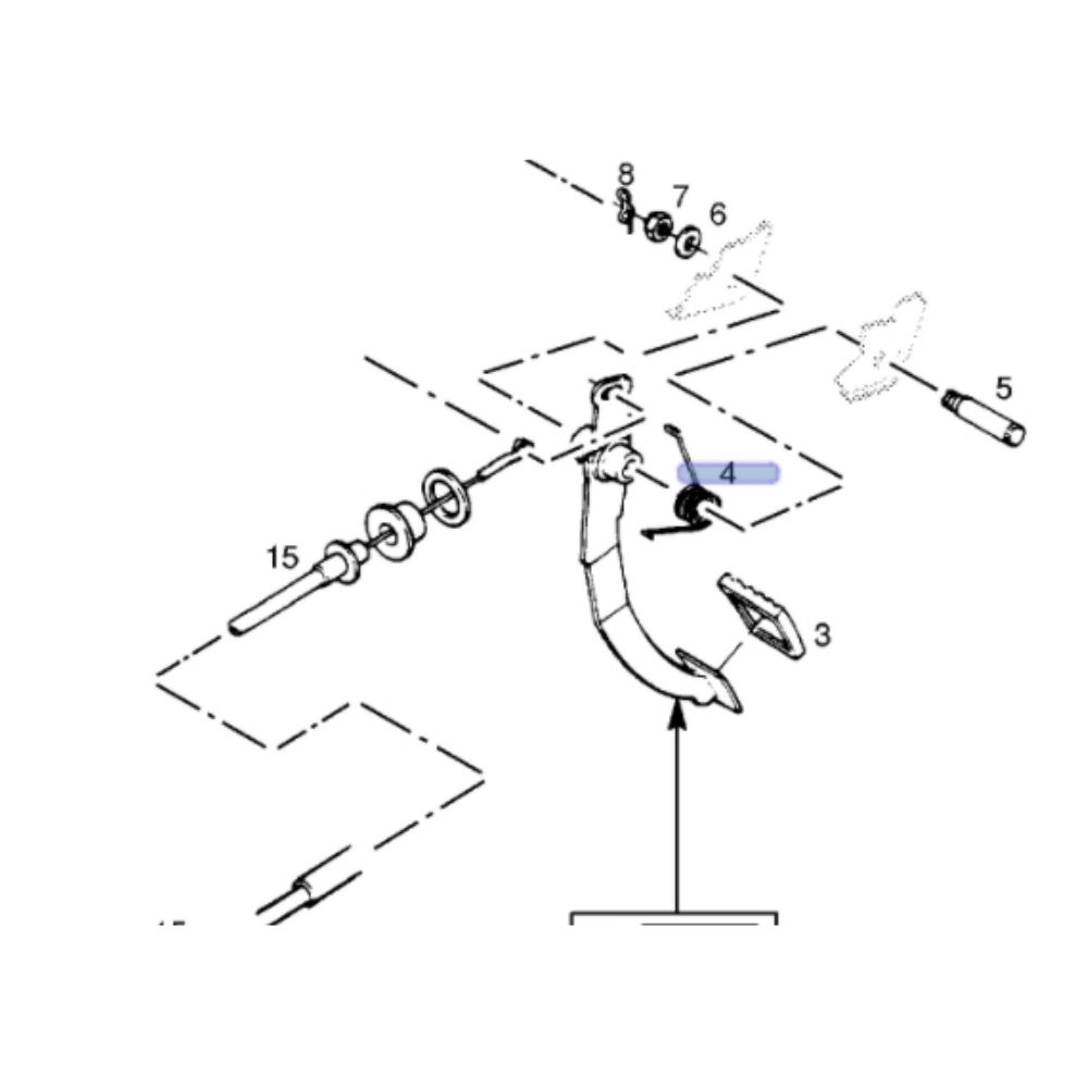 Product Code : 90495027 - Opel Astra F Clutch Pedal Spring GM Genuine 90495027