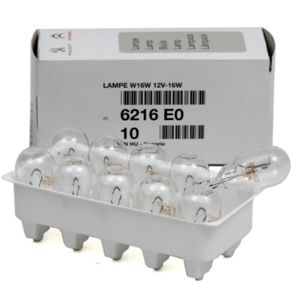 Product Code : 6216EO - Peugeot Group Brake And Signal Lamp Bulb Bottomless 12V 16W PSA Original 6216Eo