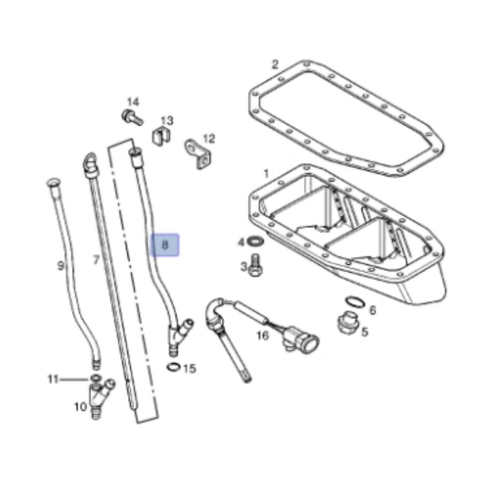 Opel Movano A, Renault Master Engine Oil Level Dipstick Pipe GM Original 9111888 - 9161157