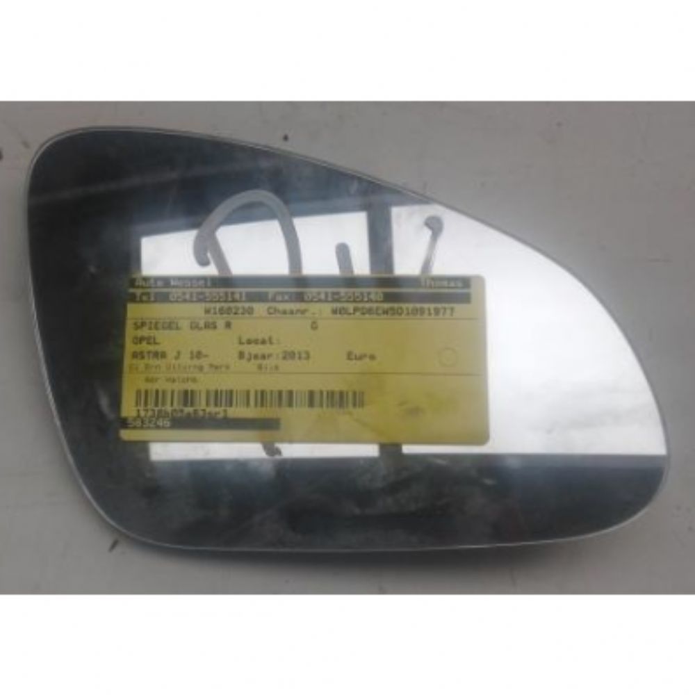 Opel Astra J Right Exterior Rear View Mirror Glass (Solid Exit) GM Original 13265470