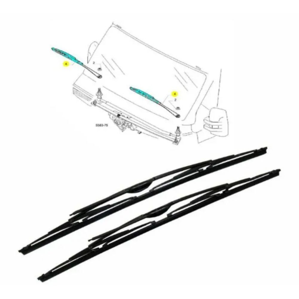 Product Code : 93188052 - Opel Movano A, Renault Master Windscreen Wiper Set GM Genuine 93188052