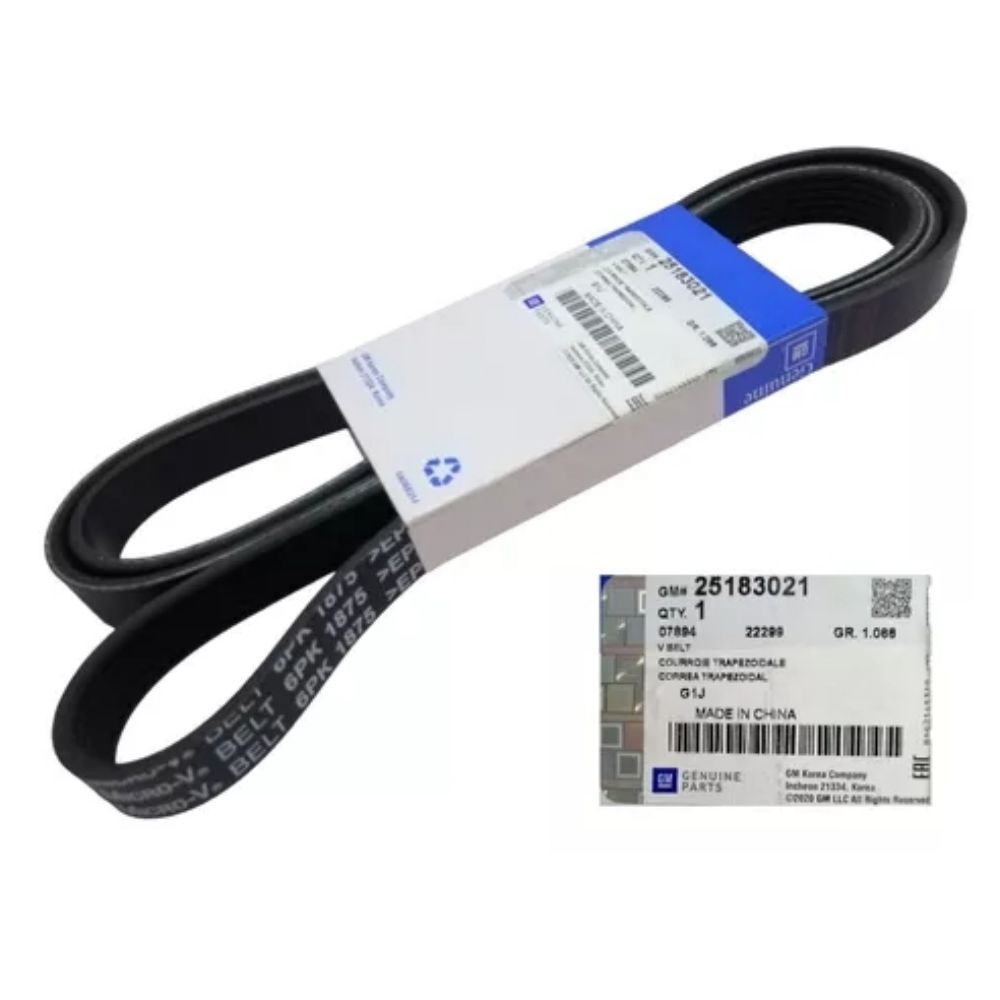 Product Code : 25183021 - Chevrolet Kalos, Lacetti, Rezzo V Belt 6Pk1875 GM Genuine 25183021