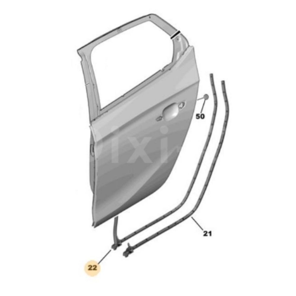 Product Code : 9829769980 - Opel Corsa F Right Rear Door Bottom Seal PSA Original 9829769980