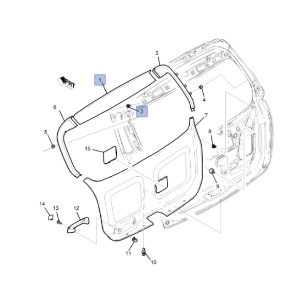 Chevrolet Captiva Rear Boot Top Cover GM Genuine 96476416