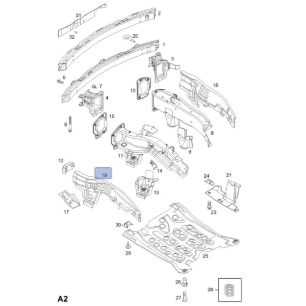 Opel Vectra C Left Front Longitudinal Carrier GM Genuine 5212467 - 13128289