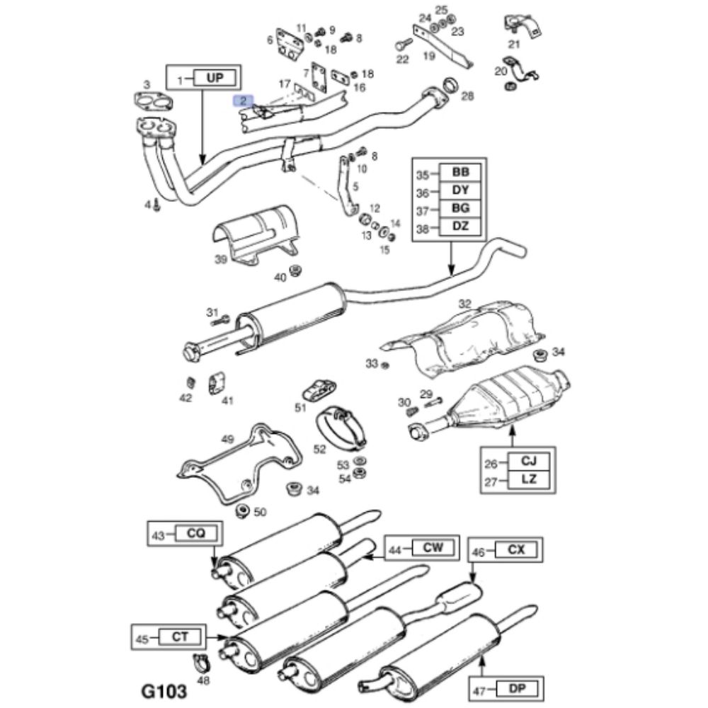 Opel Astra F, Vectra A Front Exhaust Pipe (Zb) GM Genuine 90325833