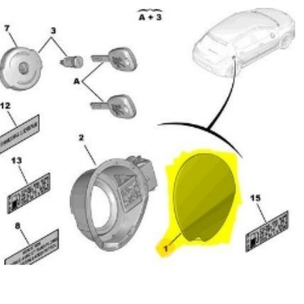 Peugeot 308 Fuel Tank Outer Cover GM Genuine 1517F4