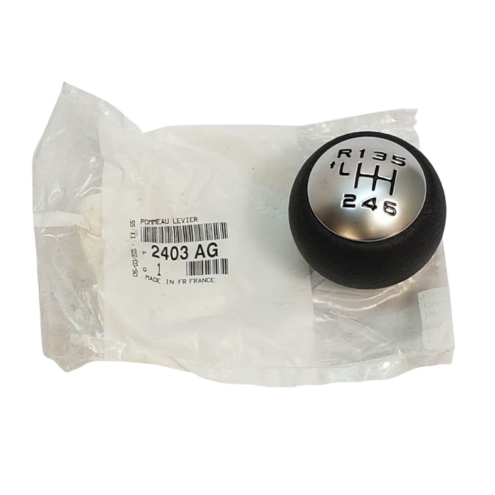 Product Code : 2403.AG - Peugeot 307, 407 Shift Knob Manual 5 Forward Matte Chrome GM Original 2403.Ag