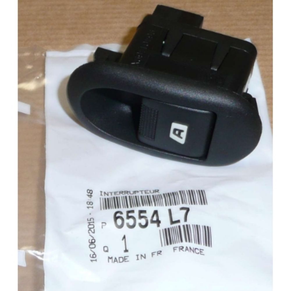 Citroen C2, C3, Peugeot 1007 Rear Fixed Corner Window Switch PSA Genuine 6554.AJ