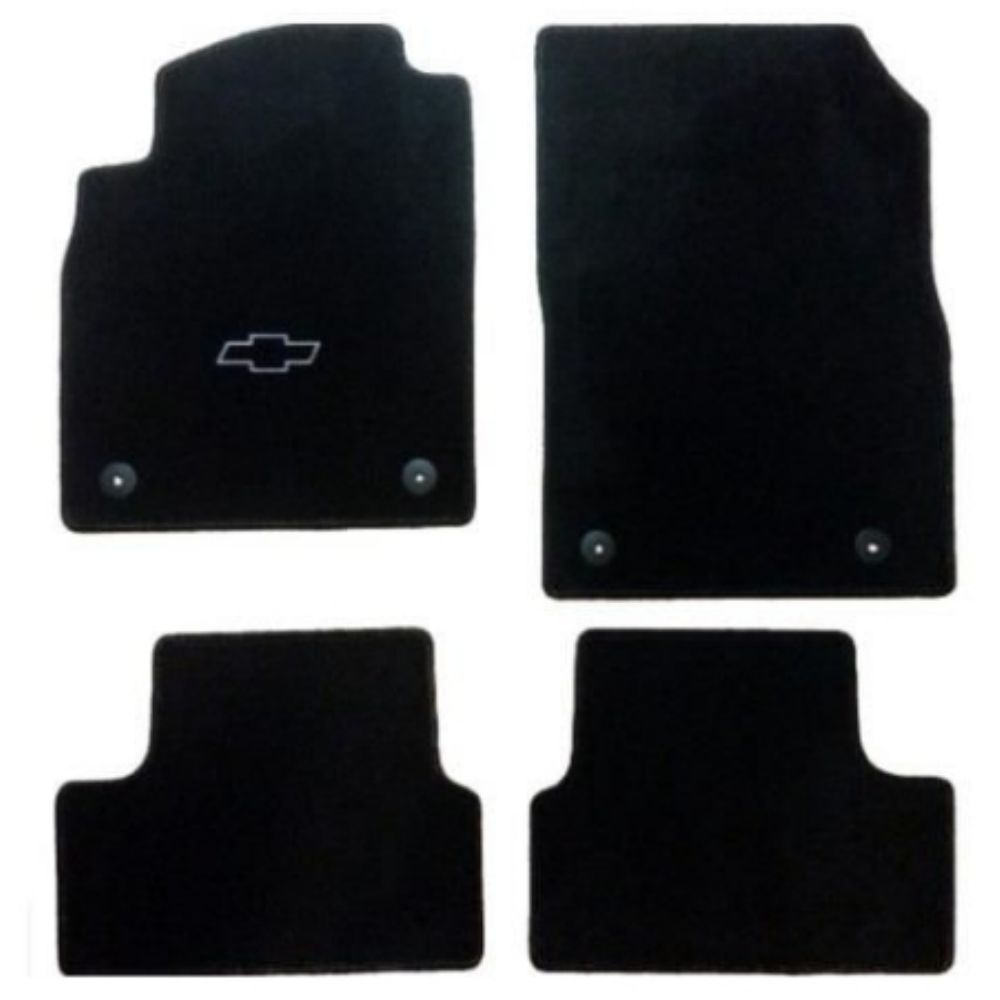 Chevrolet Cruze Carpet Floor Mats Black GM Genuine With Logo 13321216