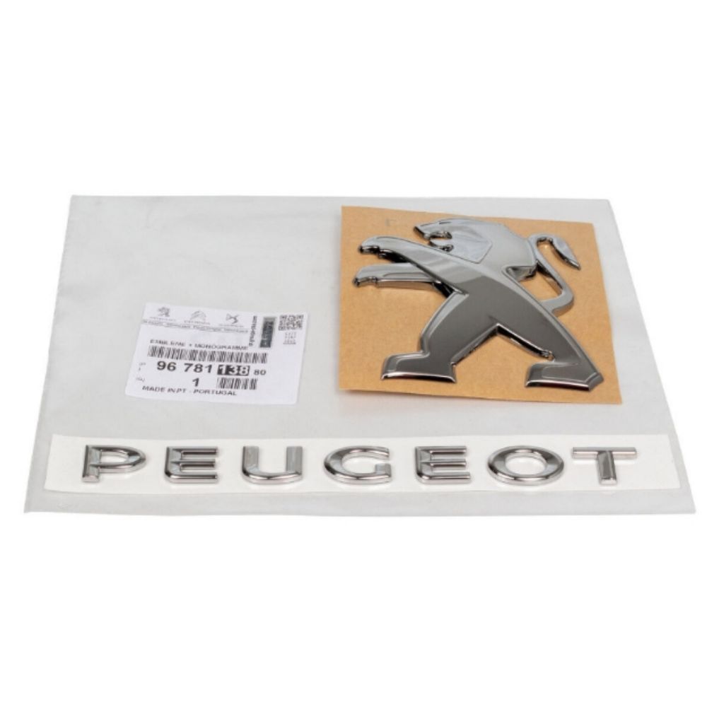 Peugeot Partner Tepee Rear Tailgate Lion Emblem Chrome PSA Genuine 9678113880