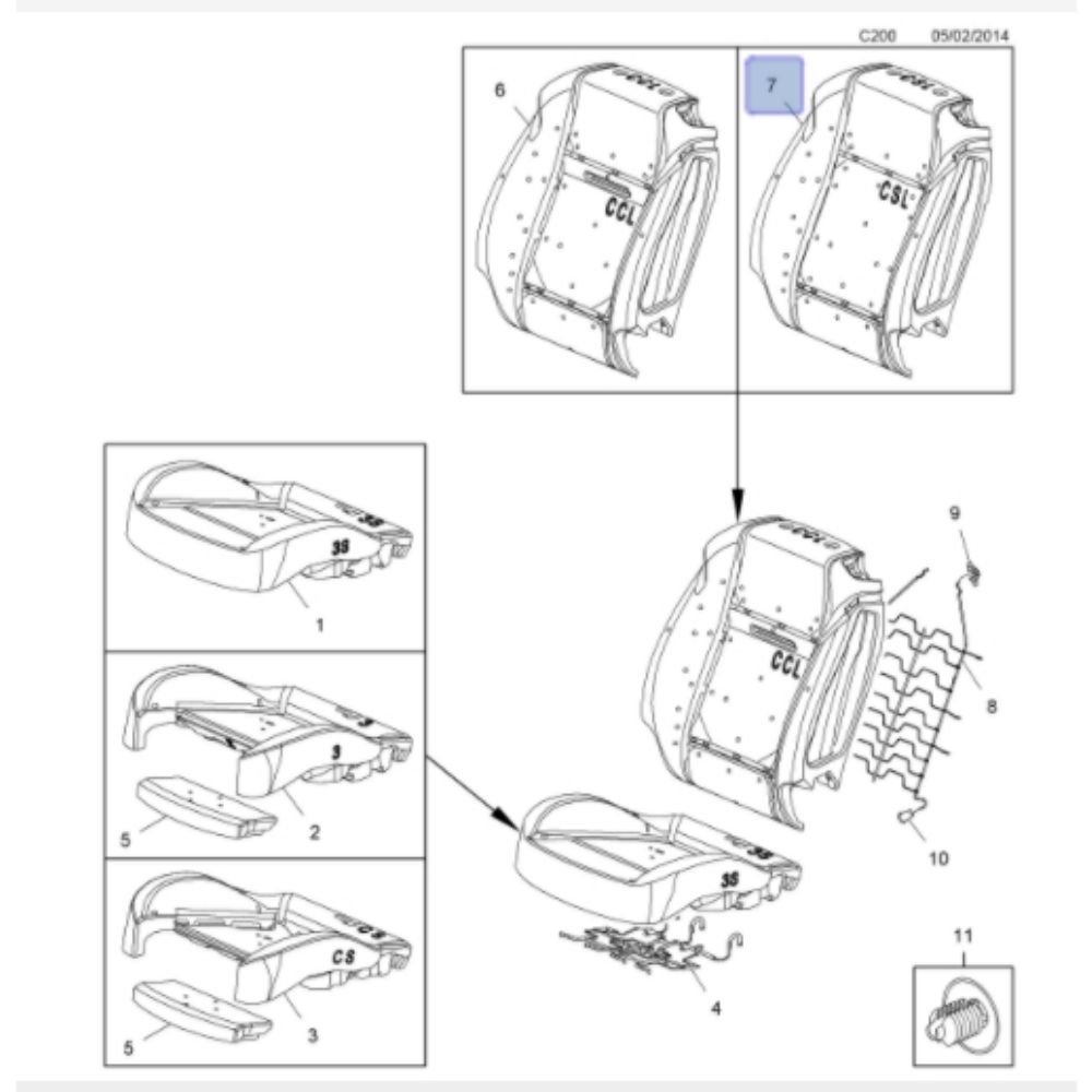 Opel Cascada Left Rear Trim Seat GM Genuine 13381386