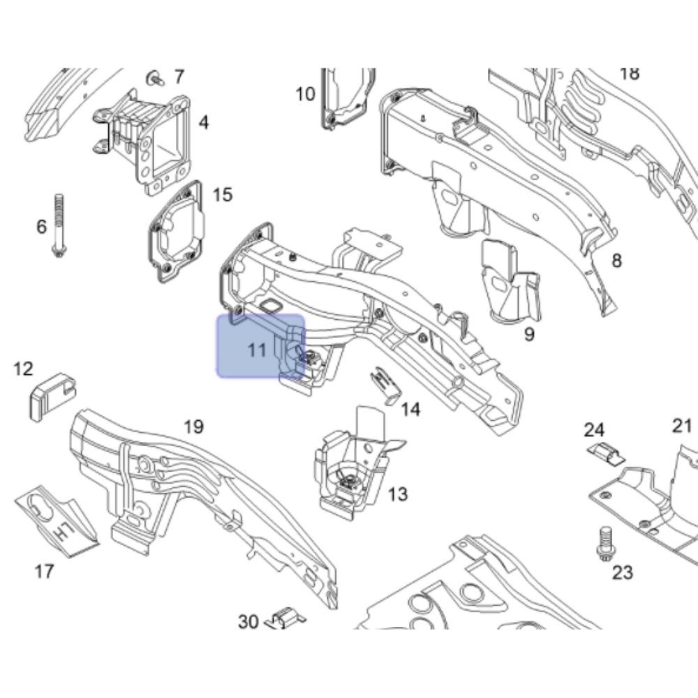 Opel Vectra C Left Front Chassis Handle GM Genuine 13115243