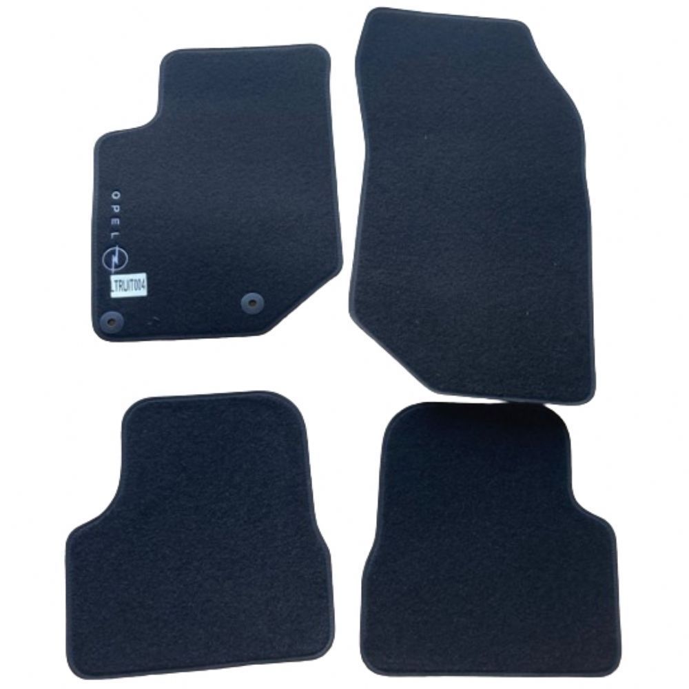 Product Code : LTRUIT004 - New Opel Corsa F Carpet Floor Mats Black Opel Printed Logo PSA Original LTRUIT004