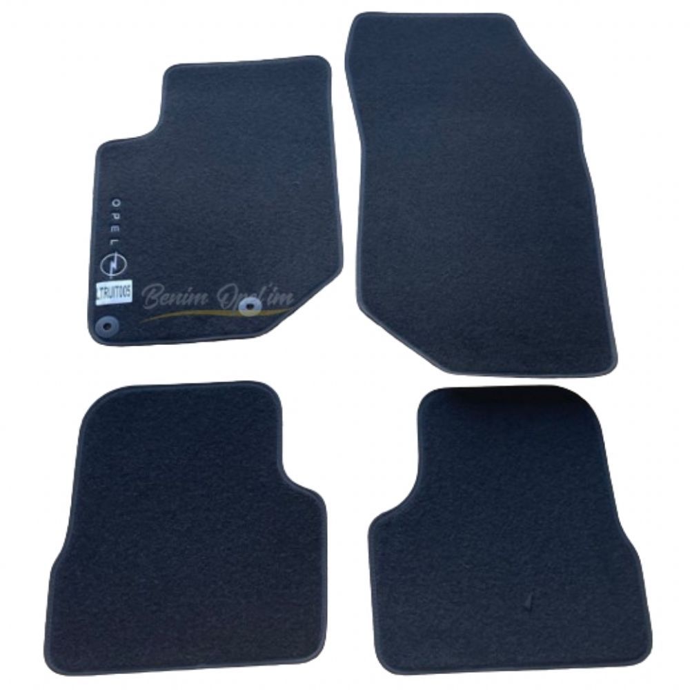 Product Code : LTRUIT005 - Opel Mokka X Carpet Floor Mats Black Opel Printed Logo PSA Original LTRUIT005