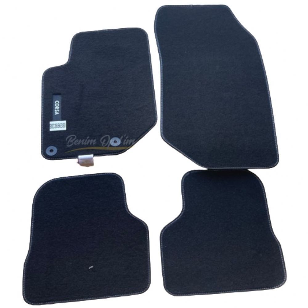 Product Code : 9833656380 - New Opel Corsa F Carpet Floor Mats Black Corsa Written 2019 Post PSA Genuine 9833656380