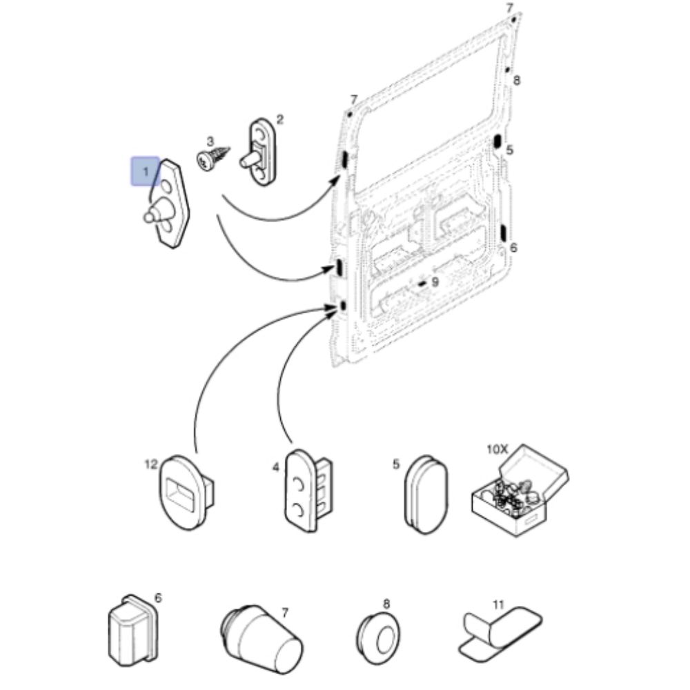 Product Code : 9161952 - Opel Movano A, Renault Master Sliding Door Stabiliser GM Genuine 9161952 - 4501652