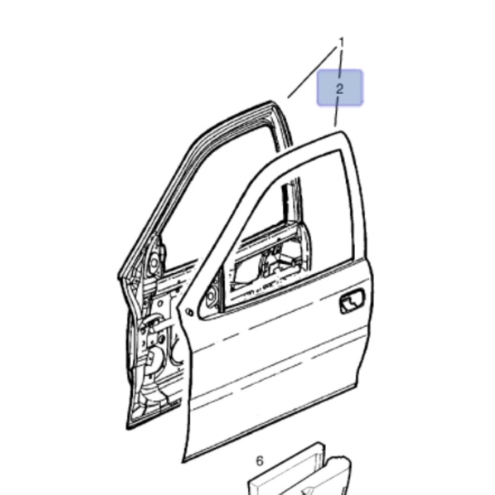 Product Code : 90508949 - Opel Vectra B Left Front Door Sheet GM Original 90508949 - 128012