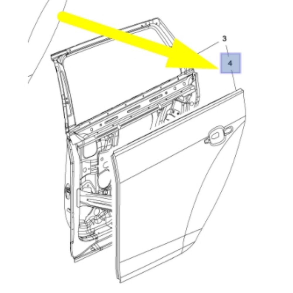 Product Code : 128208 - Opel Insignia A Right Rear Door Sheet GM Original 13274127 - 128208