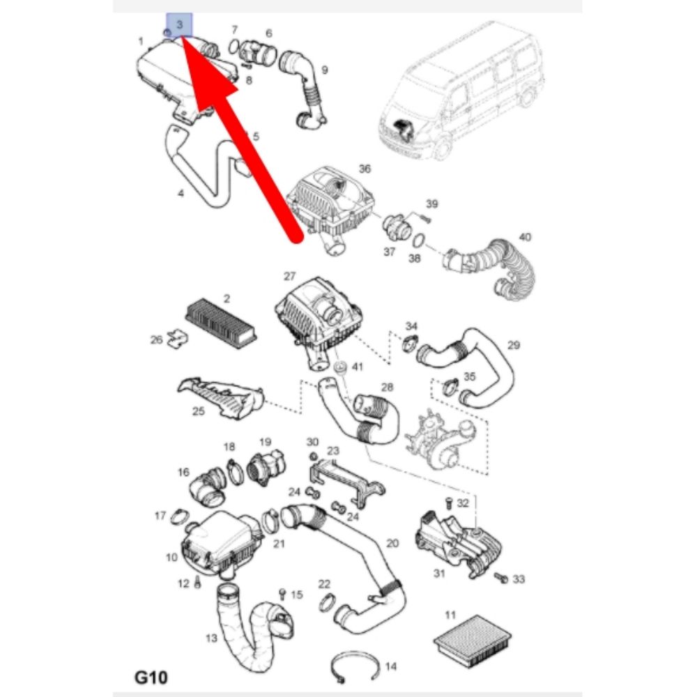 Opel Movano A Air Filter Housing Nut GM Genuine 91169697 - 4414261