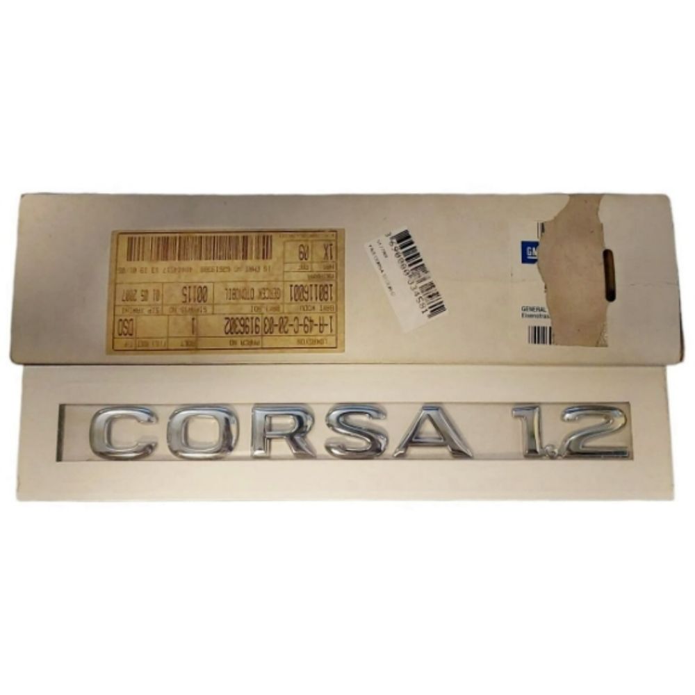 Opel Corsa C Boot Lid 1.2 Lettering Chrome GM Original 5177201 - 9196302