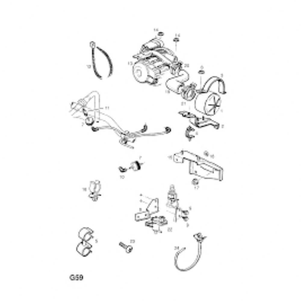 Opel Corsa B Air Spray Connection Bracket GM Genuine 857051 - 90501701