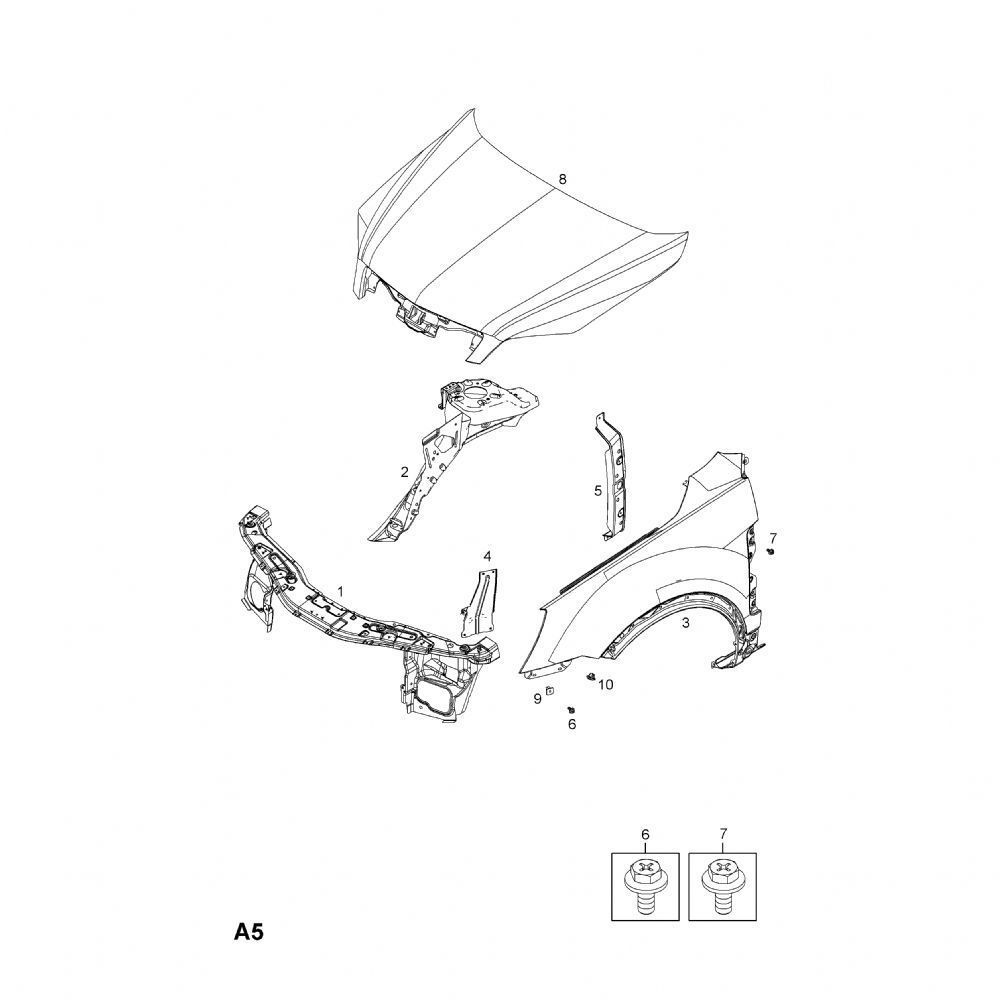 Product Code : 96661474 - Opel Antara Left Front Fender Bracket GM Original 96661474 - 4811639