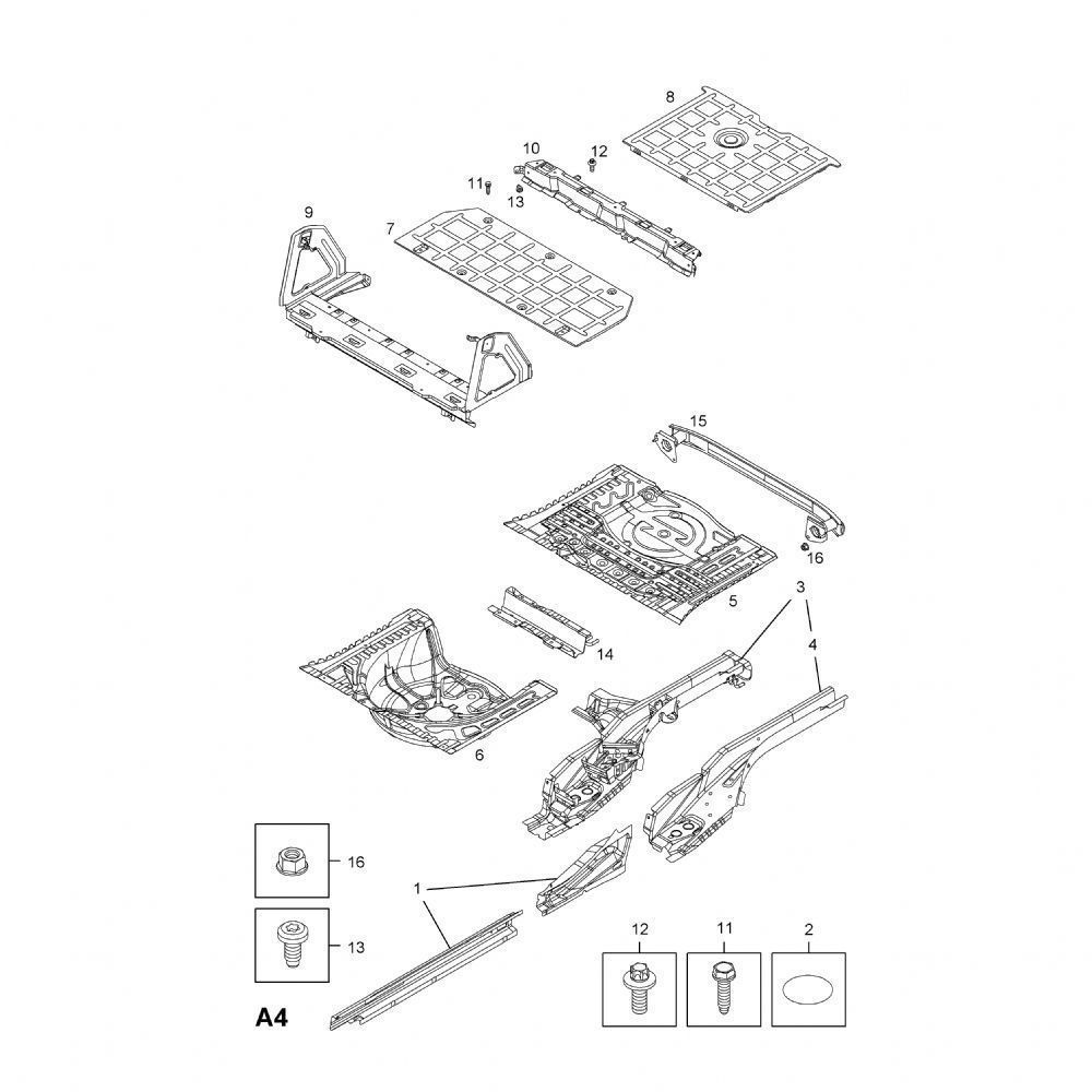 Product Code : 93188911 - Opel Corsa D Left Front Base Rocker Plate GM Original 93188911 - 180977