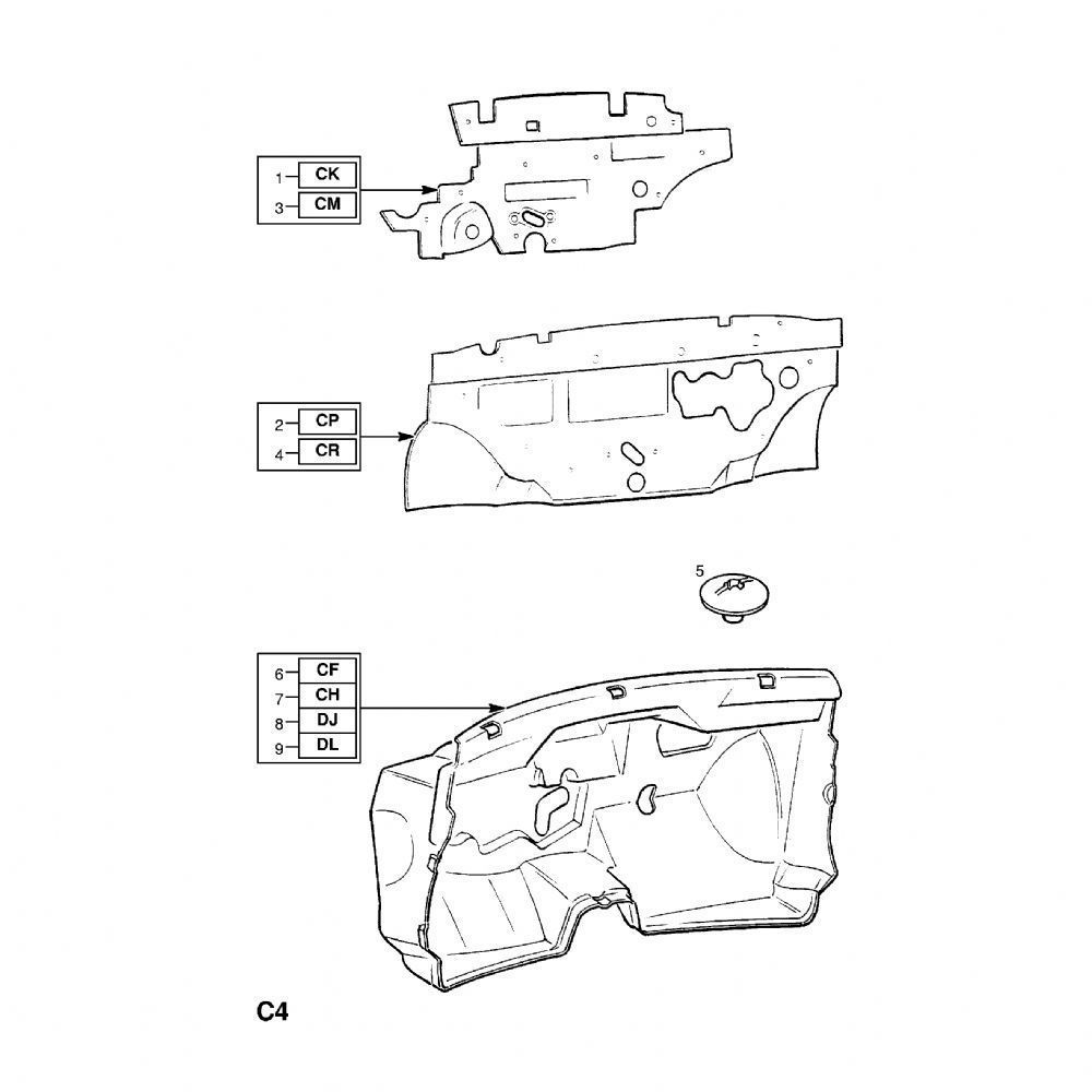 Product Code : 5107235 - Opel Vectra B In Engine Chest Insulation CM GM Original 5107235 - 9152414