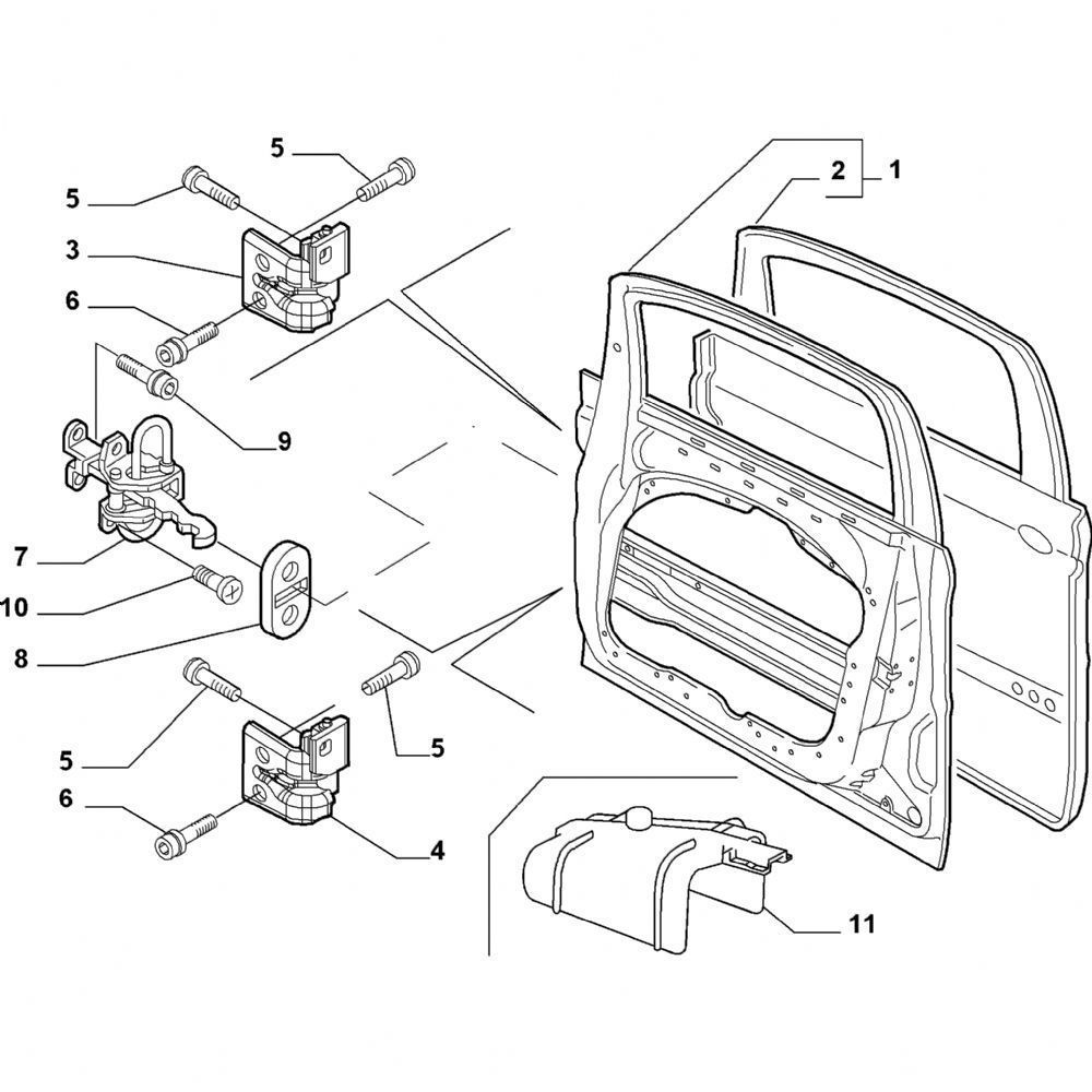 Product Code : 51713886-001 - Fiat Lancia Alfa Left Front Door Sheet Original 51713886-001