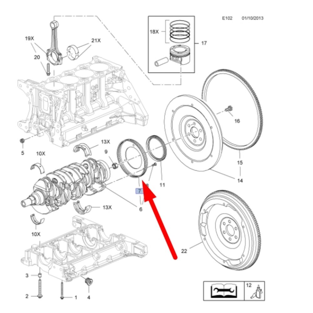 Product Code : 616082 - Crankshaft Reader Opel Astra J, Insigina A, Mokka GM Original 616082 - 55565543