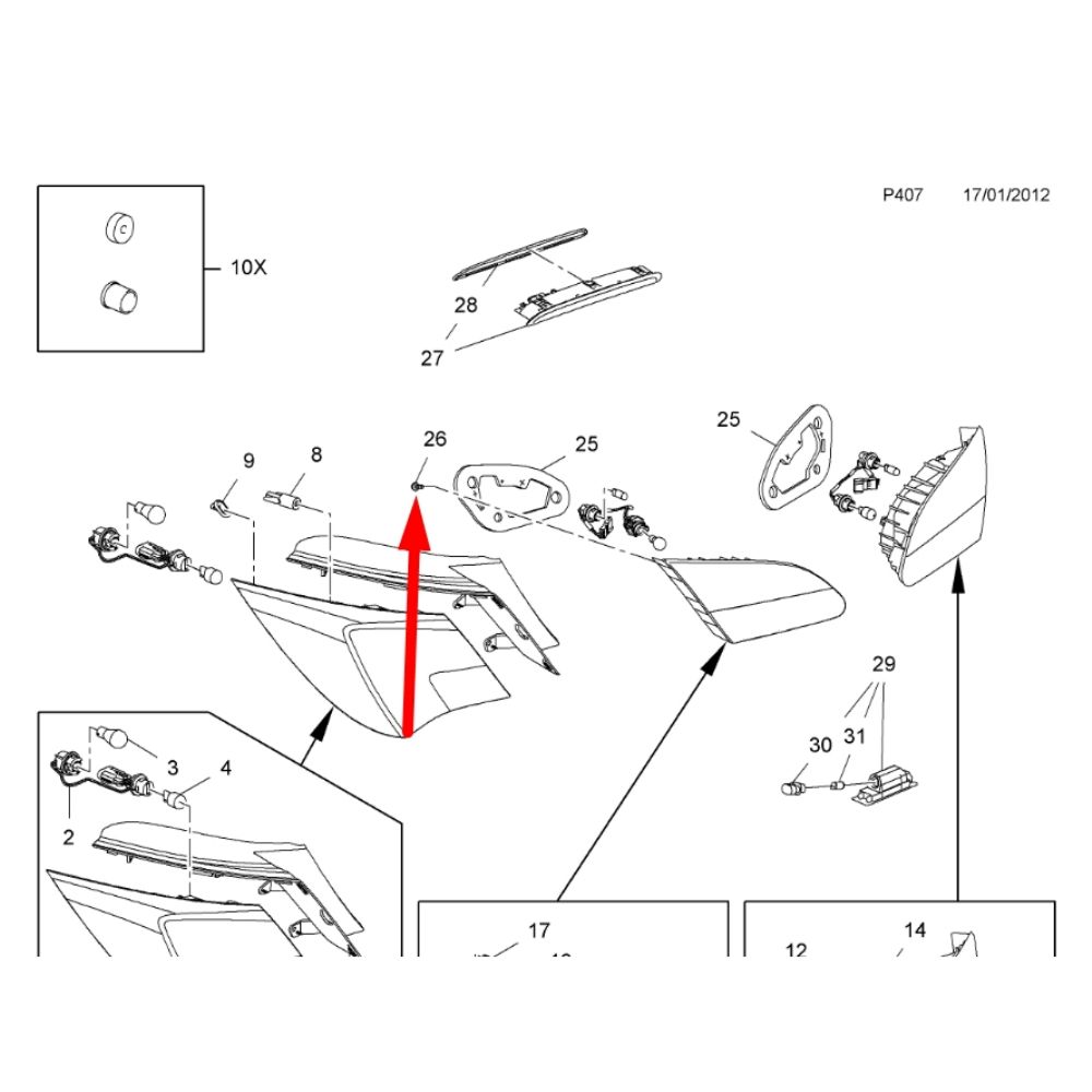 Product Code : 13284088 - Opel Astra J Right And Left Compatible Rear Stop Lamp Fixing Screw GM Original 13284088