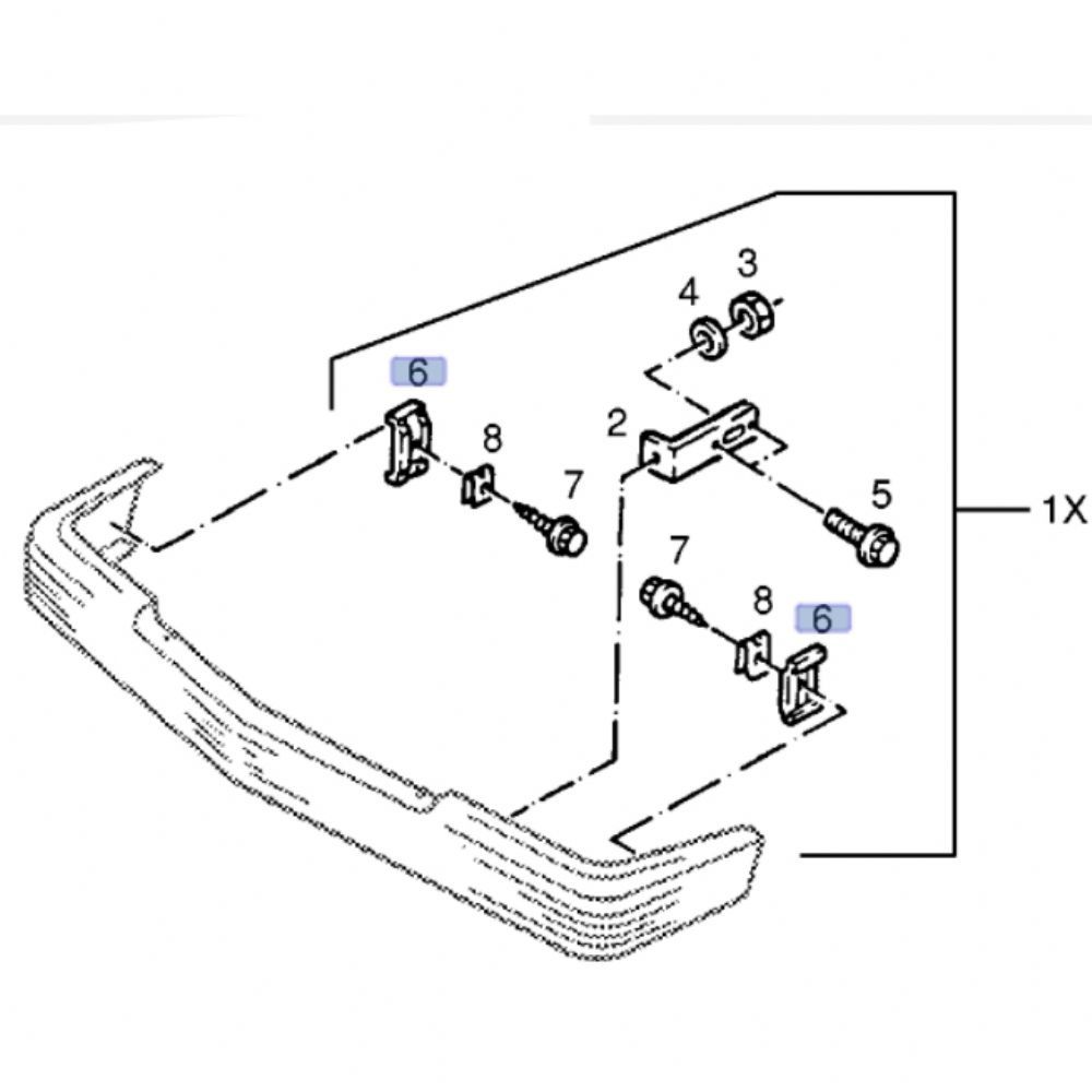 Opel Corsa A Front Bumper Bracket GM Genuine 10065 - 90119936