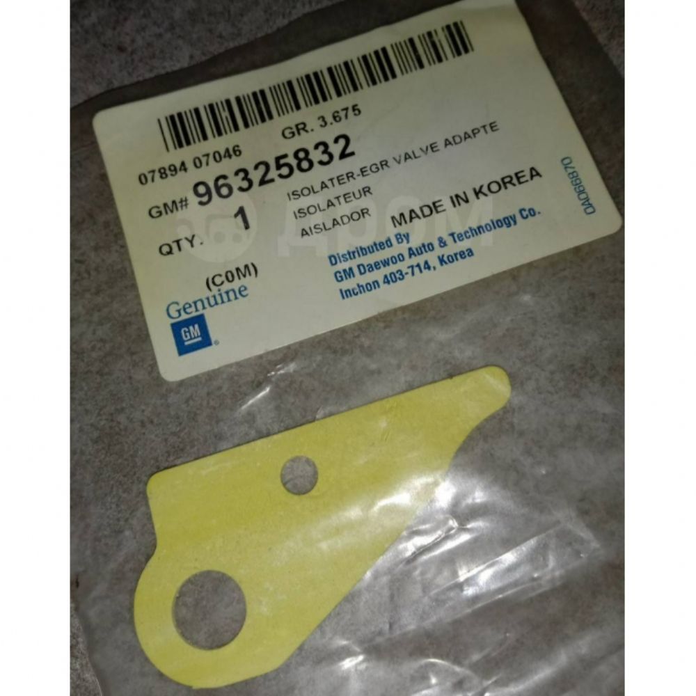 Chevrolet Aveo T200, Spark M100 Egr Valve Adapter Gasket 1.2 Engine GM Genuine 96325832