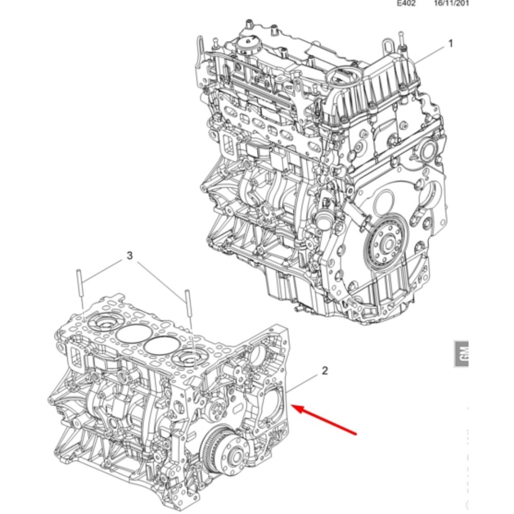 Product Code : 55571574 - Opel Astra K Deflector Cylinder Block Cooling Guide GM Original 55571574